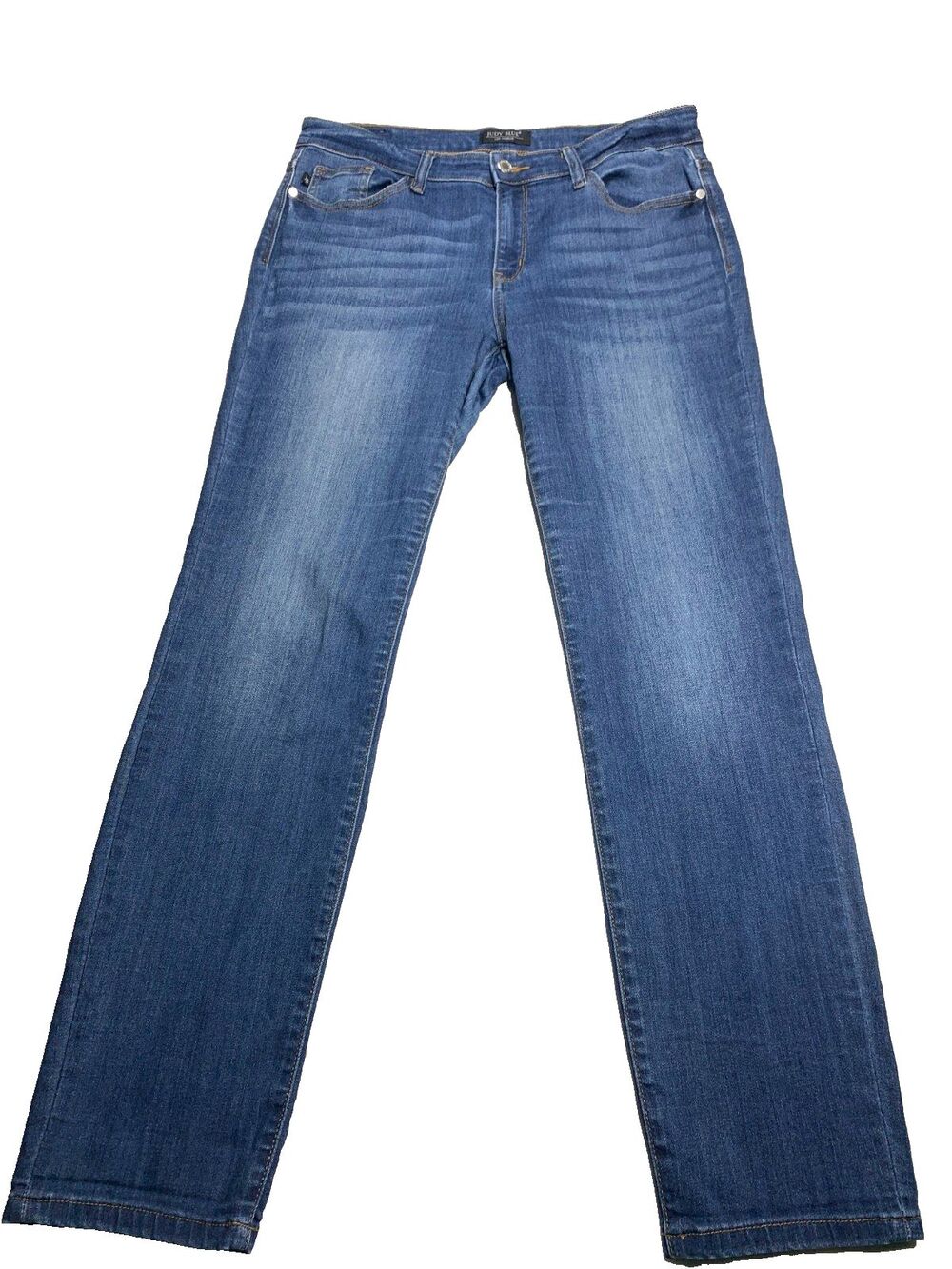 Judy Blue Straight Fit Jeans Womens 11/30 Dark Wash Mid Rise Stretch JB82356DK⁠